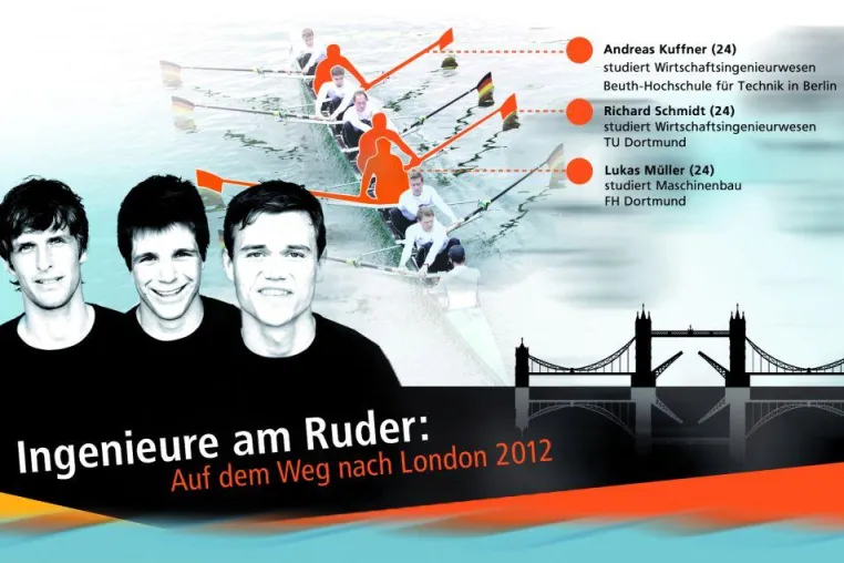 Ingenieure am Ruder: THINK ING. zeigt Ingenieurstudenten auf dem Weg zu Olympia 2012 Bild: Ingenieure am Ruder: THINK ING. zeigt Ingenieurstudenten auf dem Weg zu Olympia 2012