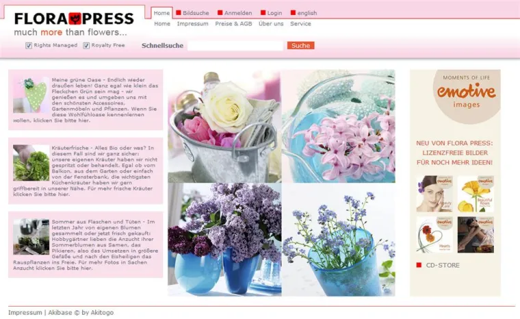 Bild: AKITOGO launcht die Website der Bildagentur Flora Press.