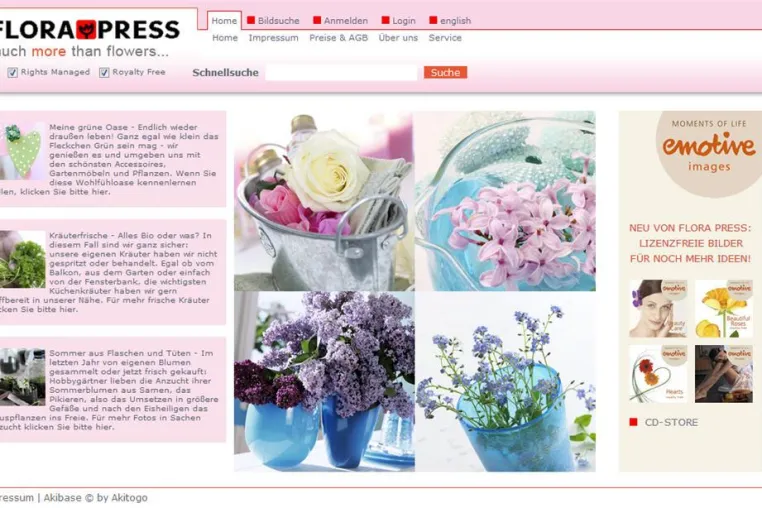 Bild: AKITOGO launcht die Website der Bildagentur Flora Press.