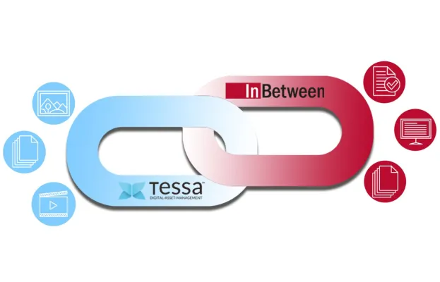 Bild: Neue InBetween Schnittstelle zu TESSA DAM (Digital-Asset-Management)  