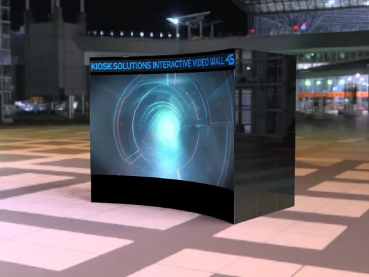 Bild: ISE 2015: Kiosk Solutions setzt riesige gebogene, interaktive Videowand in den Messefokus