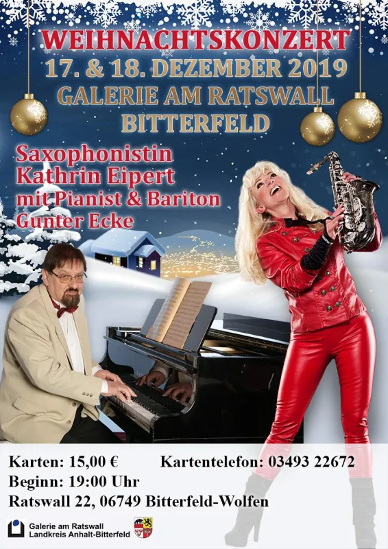 Weihnachtskonzerte mit Saxophonistin Kathrin Eipert