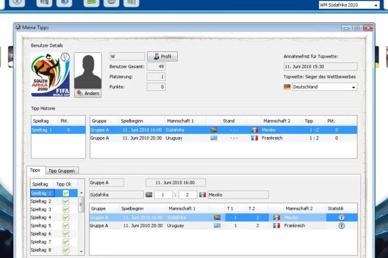 Bild: Packung! Das WM Tippspiel mit Open Source Bibliothek JVx