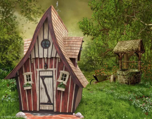 Bild: Das märchenhafte Gartenhaus mit den vielen Nutzungsmöglichkeiten