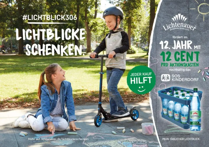 Bild: Lichtenauer Mineralquellen verschenken „Lichtblicke“