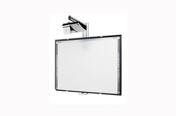 Bild: Ein Lehrbuchfall wenn es um Höhenverstellung geht – SMS Whiteboardhalterung bei projektorhalterung.de