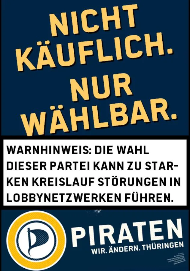 Die PIRATEN treten im Sommerloch zu Landtagswahlen in Thüringen, Sachsen und Berlin-Brandenburg an