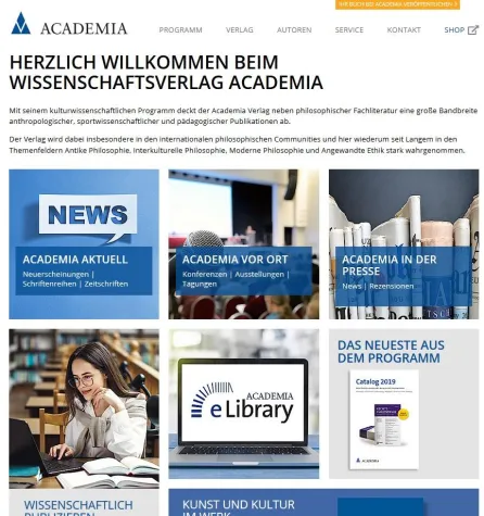 Bild: Academia Verlag präsentiert neuen Webauftritt