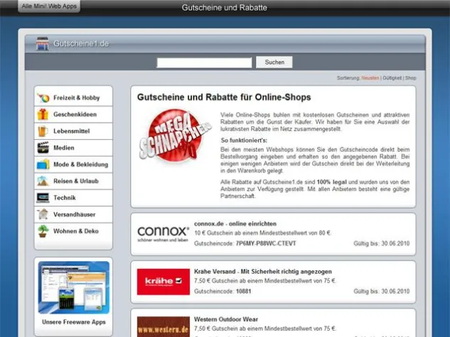 Bild: Neue Web App für Gutscheine und Rabatte für Online-Shops