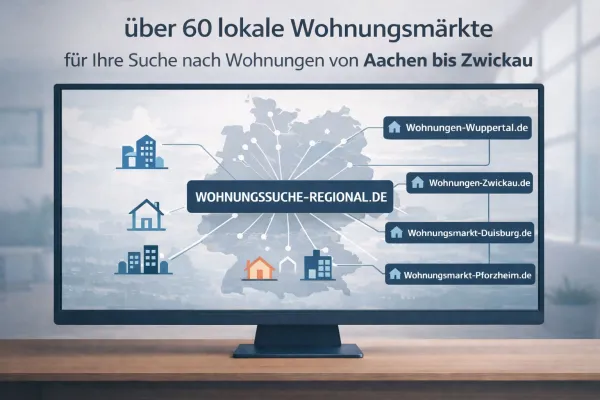Bild: Digitale Wohnungssuche regional: lokale Portale verbinden Suchende und Vermieter vor Ort