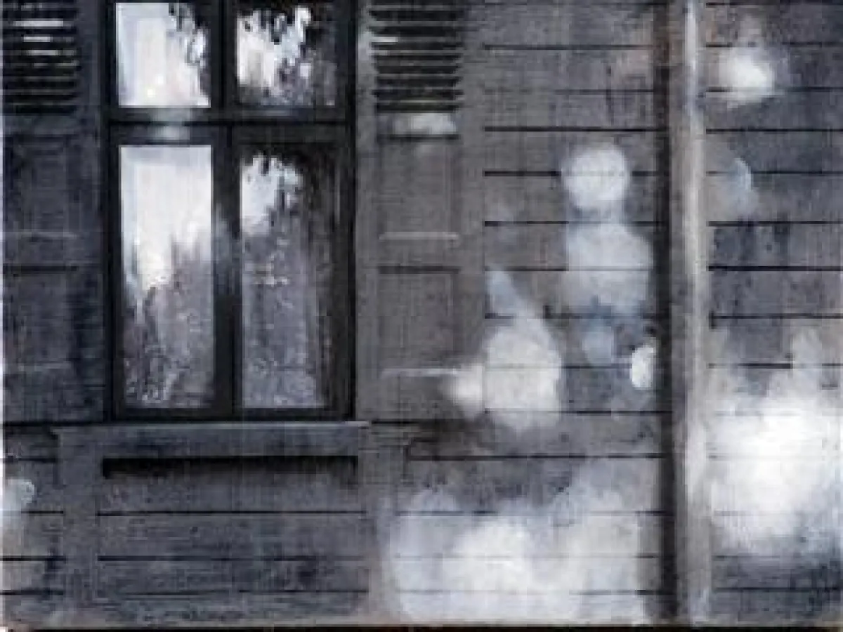 Kleines Fenster, Malerei Öl auf Leinwand/Mischtechnik 2008 (24cm x 30cm)