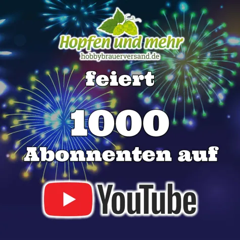 Hopfen und mehr GmbH erreicht beeindruckende 1000 YouTube Abonnenten Bild: Hopfen und mehr GmbH erreicht beeindruckende 1000 YouTube Abonnenten