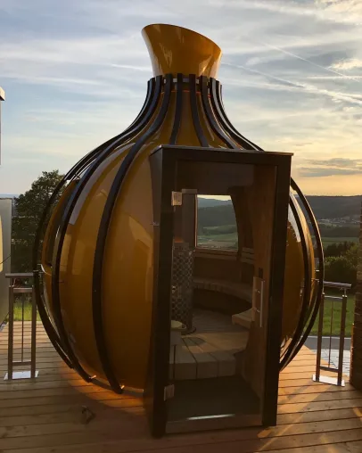 Spektakuläre Sauna-Kugl® für außergewöhnliches Sauna-Erlebnis Bild: Spektakuläre Sauna-Kugl® für außergewöhnliches Sauna-Erlebnis