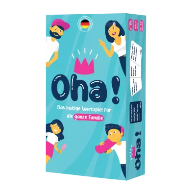 Bild: Sorgt ab Juli für Lachtränen am Küchentisch: Oha! - das neue Partyspiel für die ganze Familie