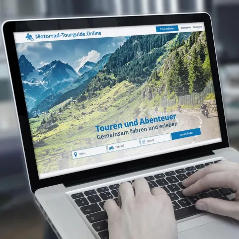 Online-Plattform für Motorradtouren Bild: Online-Plattform für Motorradtouren