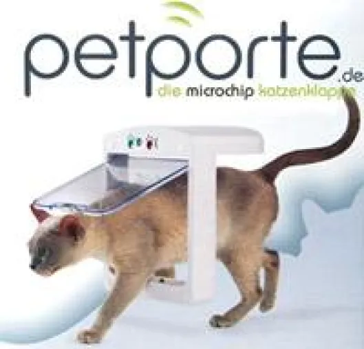 Neue TierChip-Katzenklappe mit Zugangskontrolle ohne gefährliches Halsband Bild: Neue TierChip-Katzenklappe mit Zugangskontrolle ohne gefährliches Halsband