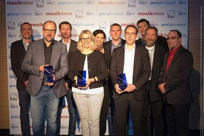 Bild: Preisverleihung - Wireworx GmbH mit Sinus Award auf der Prolight + Sound ausgezeichnet