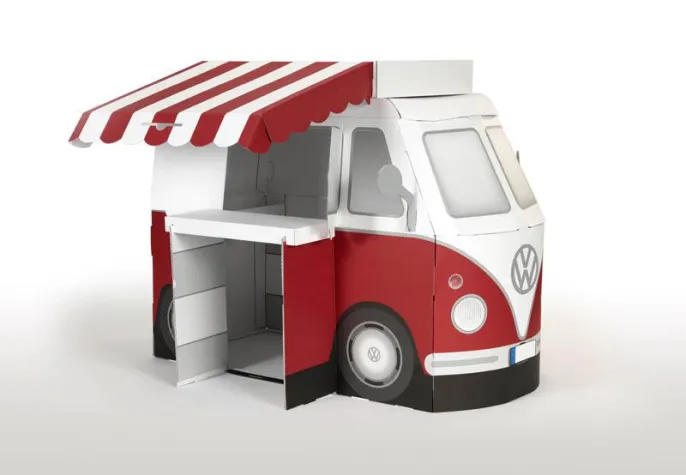 Wellpappe mit Spaßgarantie: TransPak stellt Spielbus aus Pappe vor Bild: Wellpappe mit Spaßgarantie: TransPak stellt Spielbus aus Pappe vor