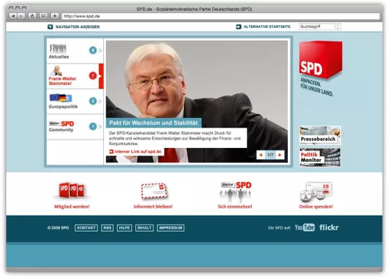 Bild: Neues Internetportal - A&B FACE2NET setzt den Relaunch von spd.de um