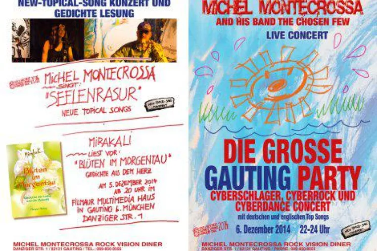 Bild: Michel Montecrossa mit ‘Seelenrasur‘ Akustik-Concert & ‘Die große Gauting Party‘ Concert am 5. und 6. Dezember