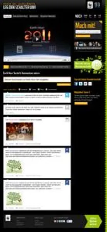 Bild: Weitclick bringt WWF Earth Hour 2011 ins Netz