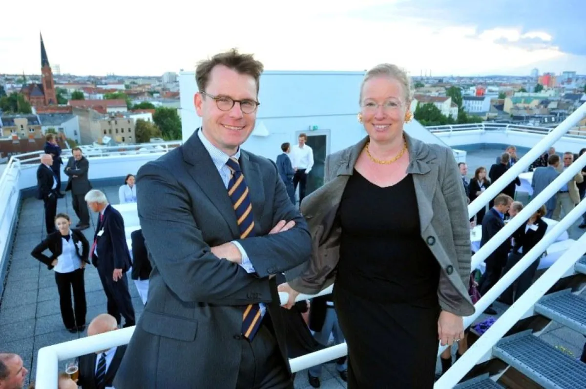 Maren Kern, Vorstandsvorsitzende der BBA und Dr. Hans-Michael Brey, Geschäftsführender Vorstand der BBA mit ihren Gästen