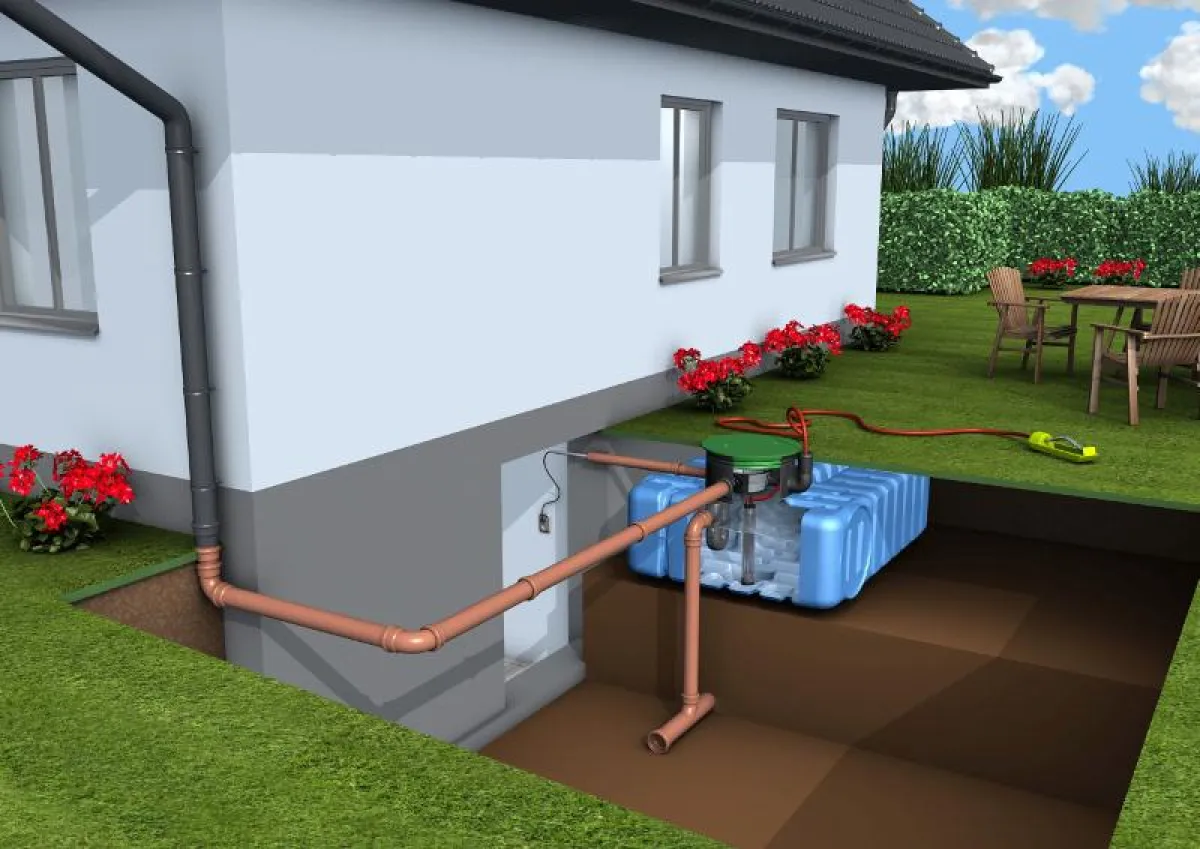 Regenwasserflachspeicher mit Einbauten (Bild Rikutec)