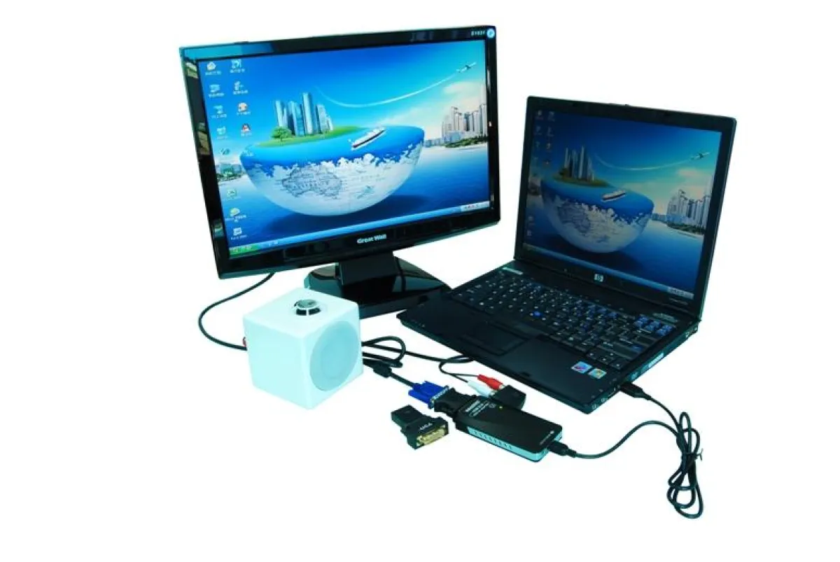 Technaxx UGA Multiadapter-1080P verbunden mit externen Geräten