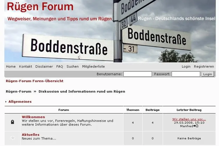 Bild: Launch des Internetportals Rügen Forum für die Insel Rügen