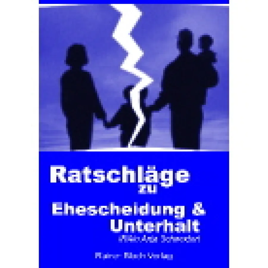 Ratschläge zu Ehescheidung und Unterhalt ist unter der ISBN Nummer 3-00-018198-9 für 29,95 Euro im Rainer Bloch Verlag erschienen.