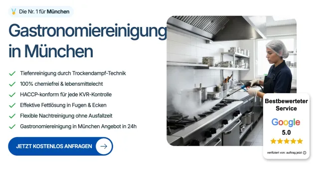 Bild: Fettbrand durch Dunstabzugshaube: Anbieter für Gastronomiereinigung in München erklärt das Versicherungsrisiko
