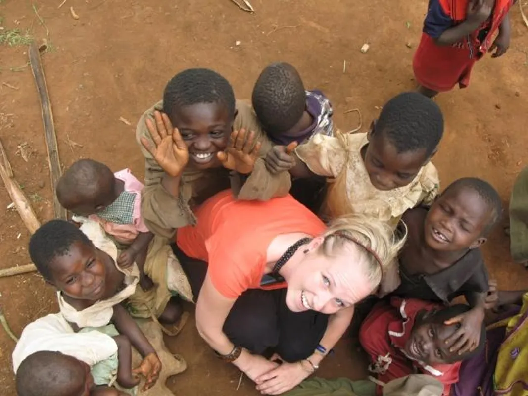 Lachende Kinder in Kenia