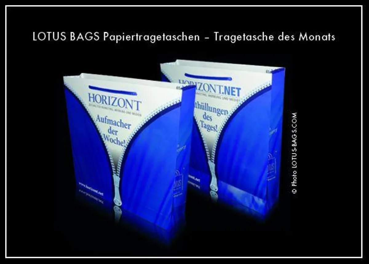 Papiertragetasche des Monats 