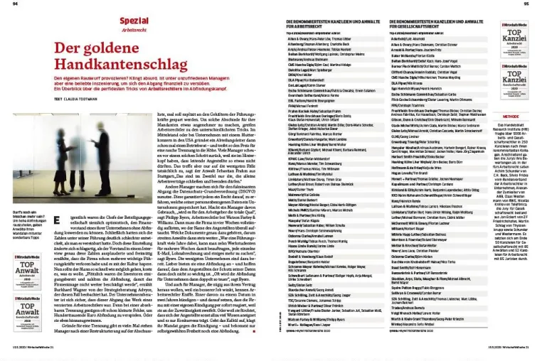 Bild: Bietmann laut Wirtschaftswoche unter den 50 Top-Kanzleien im Arbeitsrecht