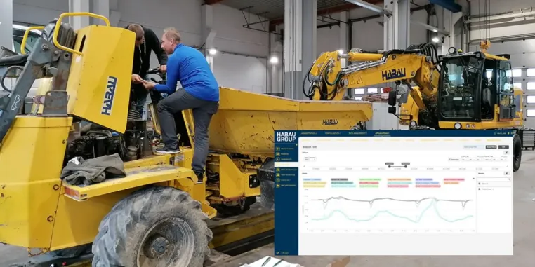 Bild: Folgeauftrag erteilt: HABAU digitalisiert komplette Baumaschinenflotte mit t-matix