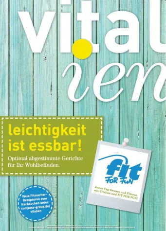 Compass Group und Fit for Fun starten zum Relaunch der Ernährungslinie Vitalien neue Kooperation Bild: Compass Group und Fit for Fun starten zum Relaunch der Ernährungslinie Vitalien neue Kooperation