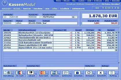 Bild: fileWorkerPOS – Kassenlösung für Mac & Win