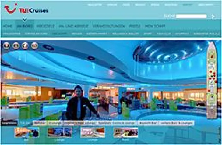 Bild: TUI Cruises baut Internetpräsenz um virtuellen Rundgang aus