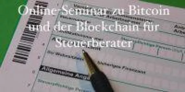 Bild: Online-Seminar zu Bitcoin und der Blockchain für Steuerberater