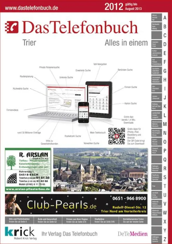 Das Telefonbuch Trier 2012/13