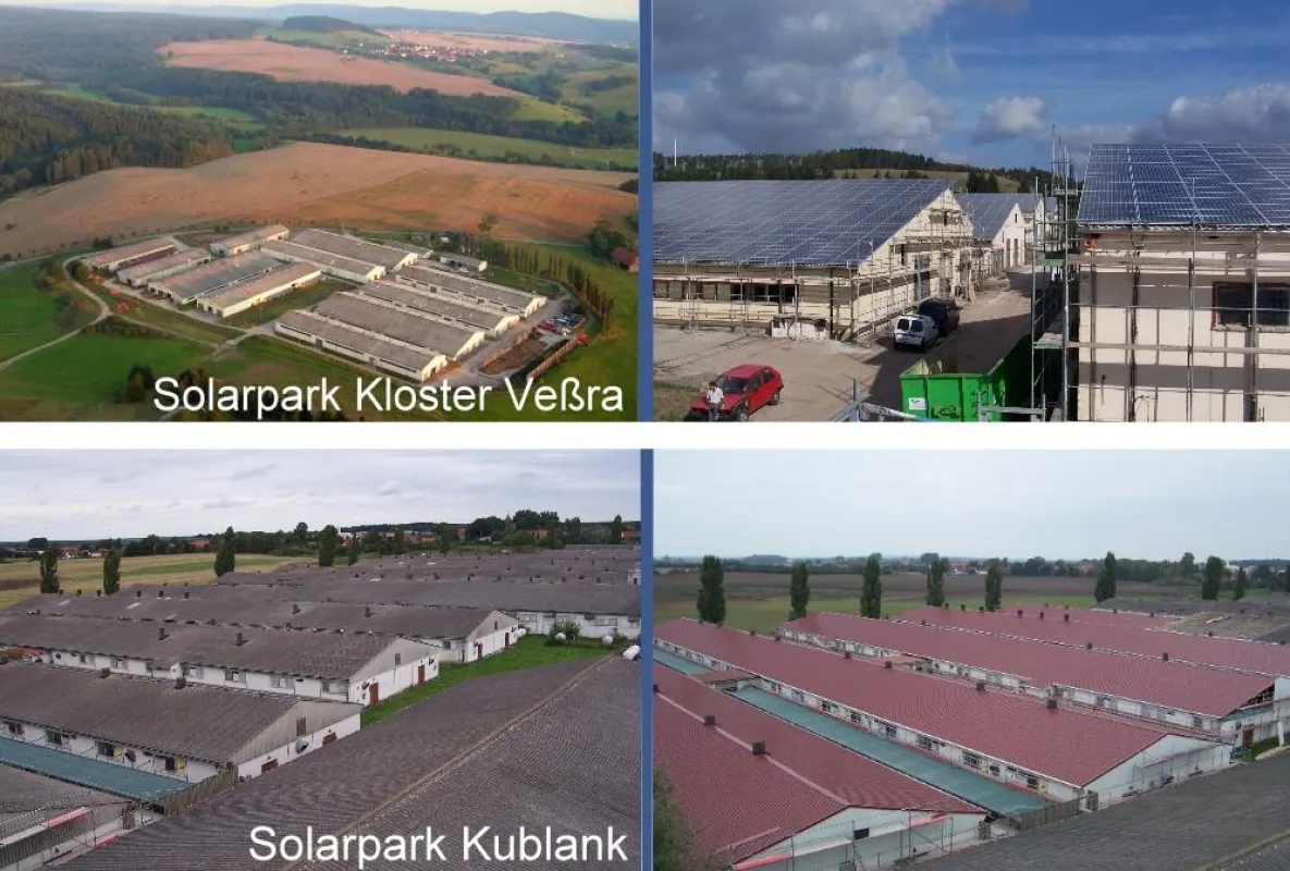 Solarpark Kloster Veßra / Thüringen und Solarpark Kublank / Mecklenburg - Vorpommern