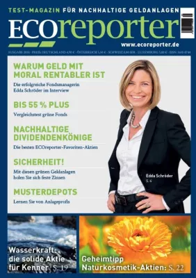 Bild: Das ECOreporter-Magazin 2018 – Warum ist Geld mit Moral mehr Wert?