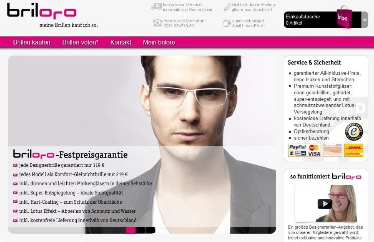 Briloros neuer Onlineshop ist ab sofort online