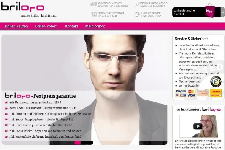 Bild: Briloros neuer Shop geht online