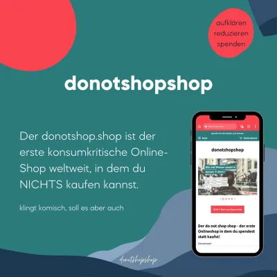 Bild: donotshopshop - erster Onlineshop, in dem NICHTS gekauft werden kann, geht live