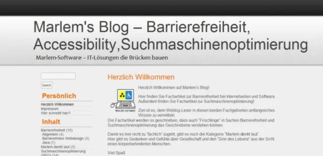 Marlem-Software bloggt zum Thema Barrierefreiheit und Suchmaschinenoptimierung Bild: Marlem-Software bloggt zum Thema Barrierefreiheit und Suchmaschinenoptimierung