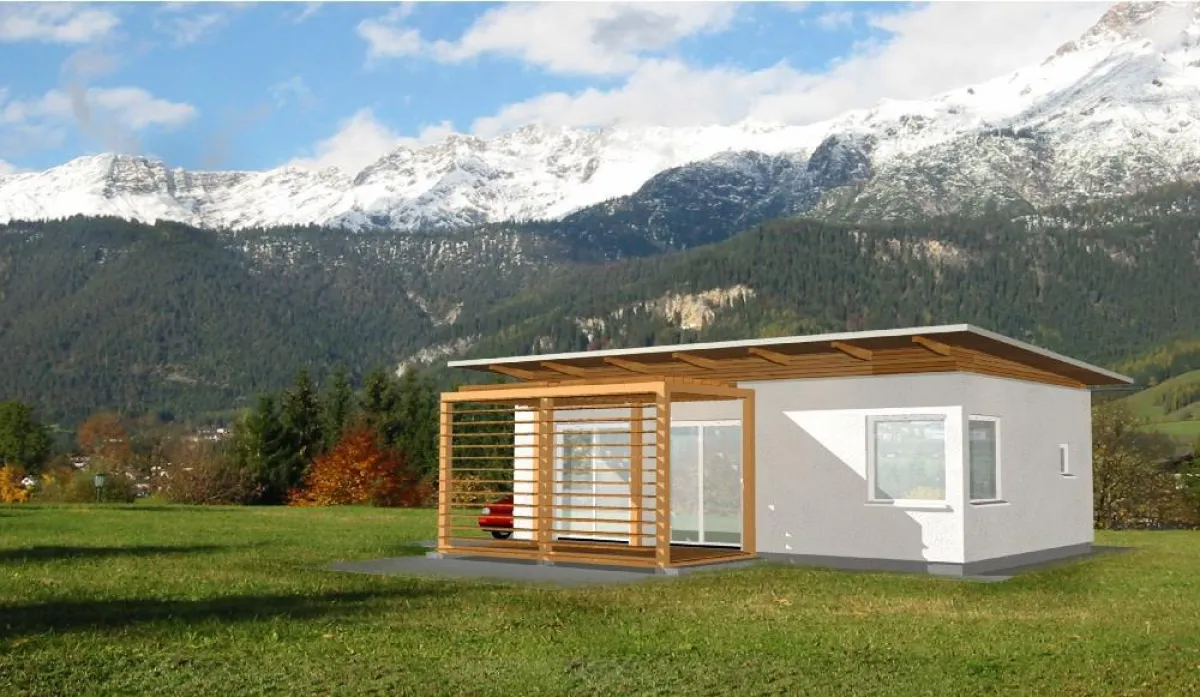 Ideal für allein stehende Personen ist die eingeschossige Hausvariante in Bungalowform. Bild: tdx/Haas Fertigbau