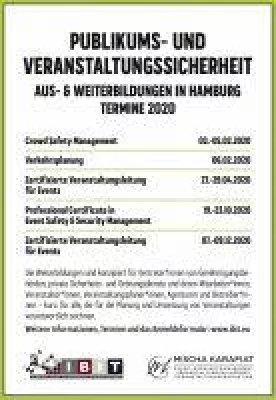 Bild: Weiterbildungsangebote Publikums- und Veranstaltungssicherheit 2020
