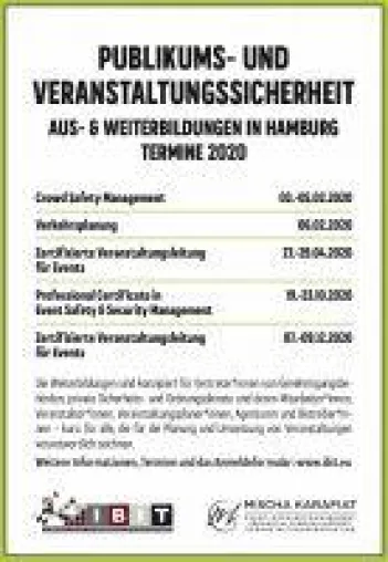 Bild: Weiterbildungsangebote Publikums- und Veranstaltungssicherheit 2020