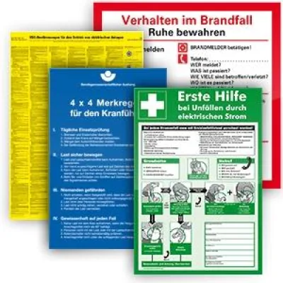 Bild: Pflicht-Aushänge gemäß den aktuellsten Vorschriften und Normen sichern den Betriebsablauf